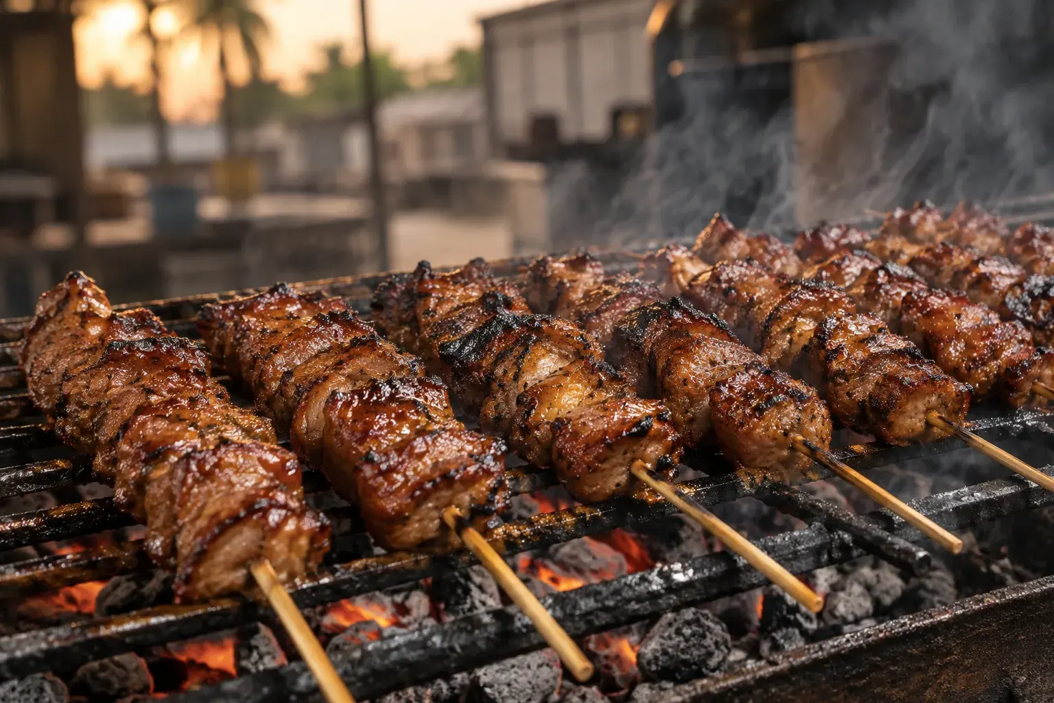 Brochettes sur la grille