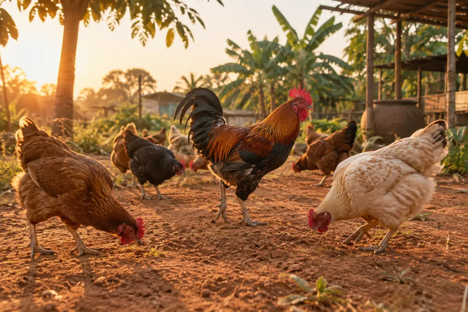 Au lever du jour à la ferme
